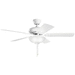 Kichler KK339211MWH Matte White Large Room Fan (52'' to 59'')