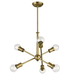 Kichler KK43095NBR Natural Brass Mini Chandelier