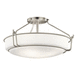 Kichler KK44086NI Brushed Nickel Semi Flush Mount Ceiling Light