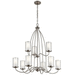 Kichler KK44177CLP Classic Pewter Large Foyer Chandelier