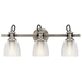 Kichler KK45873CLP Classic Pewter 3 Bulb Bathroom Light