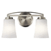 Kichler KK45889NI Brushed Nickel 2 Bulb Bathroom Light