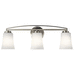 Kichler KK45890NI Brushed Nickel 3 Bulb Bathroom Light