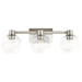 Kichler KK45894NI Brushed Nickel 3 Bulb Bathroom Light