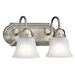 Kichler KK5336NIS Brushed Nickel 2 Bulb Bathroom Light