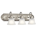 Kichler KK5337NIS Brushed Nickel 3 Bulb Bathroom Light