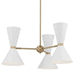 Kichler KK52565CPZWH Champagne Bronze / White Mid Sized Chandelier