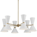 Kichler KK52566CPZWH Champagne Bronze / White Large Foyer Chandelier