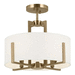 Kichler KK52591CPZ Champagne Bronze Semi Flush Mount Ceiling Light