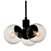 Kichler KK52700BKCLR Black Mini Chandelier