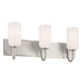 Kichler KK55163PN Polished Nickel 3 Bulb Bathroom Light