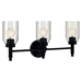 Kichler KK55185BK Black 3 Bulb Bathroom Light