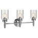 Kichler KK55185CH Chrome 3 Bulb Bathroom Light