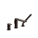 Kohler K73078-4-BGP Vibrant Brushed Graphite Deck Mount Tub Faucet With Handshower