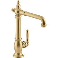  Artifacts Single Handle Kitchen Faucet - Vibrant Brushed Moderne Brass