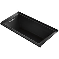  UnderScore VibrAcoustic 60'' x 30'' Soaking Tub - Black