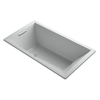  UnderScore VibrAcoustic 66" Soaking Tub - Ice Grey