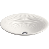  Derring Self Rimming Bathroom Sink - Translucent White