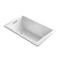  UnderScore VibrAcoustic 60'' x 36'' Soaking Tub - White