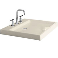  Purist Wading Pool Console Bathroom Sink - Biscuit