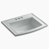  Archer Self Rimming Bathroom Sink - Ice Grey