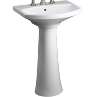  Cimarron Pedestal Bathroom Sink - White