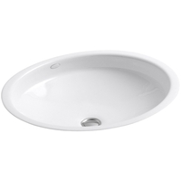  Canvas Undermount Style Bathroom Sink - White