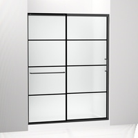  Elate Shower Door - Sliding Shower Door - Matte Black