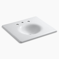  Iron/Impressions Vanity Top Bathroom Vanity - White