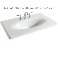  Iron/Impressions Vanity Top Bathroom Vanity - White