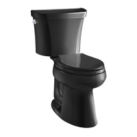  Highline Two Piece Toilet - Black