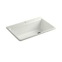  Riverby White/Color Single Bowl Kitchen Sink - White