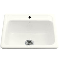  Mayfield White/Color Single Bowl Kitchen Sink - White