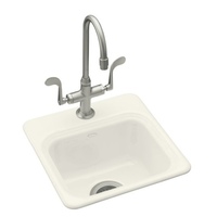  Northland Self-Rimming Cast Iron Bar Sink - Biscuit