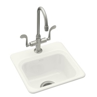  Northland Self-Rimming Cast Iron Bar Sink - White