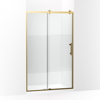  Rely Shower Door - Sliding Shower Door - Vibrant Brushed Moderne Brass