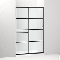  Elate Shower Door - Sliding Shower Door - Matte Black