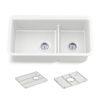  Cairn White/Color Undermount - Double Bowl Kitchen Sink - Matte White