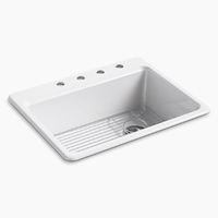  Riverby White/Color Single Bowl Kitchen Sink - White