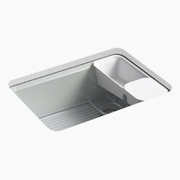  Riverby White/Color Undermount - Single Bowl Kitchen Sink - Ice Grey