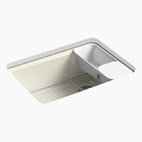  Riverby White/Color Undermount - Single Bowl Kitchen Sink - Biscuit