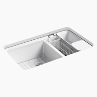  Riverby White/Color Undermount - Double Bowl Kitchen Sink - White