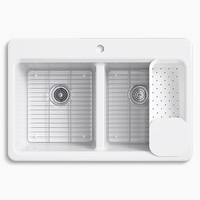 Double Bowl Kitchen Sink 33'' x 22'' x 9-5/8''