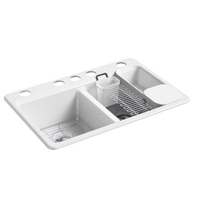  Riverby White/Color Undermount - Double Bowl Kitchen Sink - White