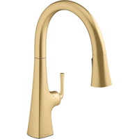  Graze Pull-Out Spray Kitchen Faucet - Vibrant Brushed Moderne Brass