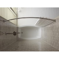  Expanse Shower Rod Shower Curtain Rod - Brushed Stainless