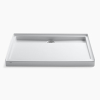  Groove Single Threshold Up To 42" Shower Base - White