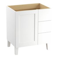  Poplin Vanity Base Bathroom Vanity - Linen White
