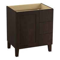  Poplin Vanity Base Bathroom Vanity - Claret Suede