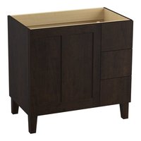  Poplin Vanity Base Bathroom Vanity - Claret Suede